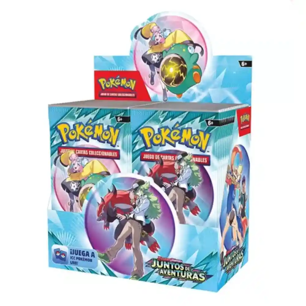 Display con 36 sobres Pokémon TCG Juntos de Aventuras en español