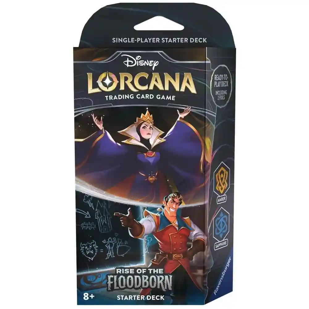 Baraja de inicio Amber y Sapphire de Disney Lorcana Rise of the Floodborn