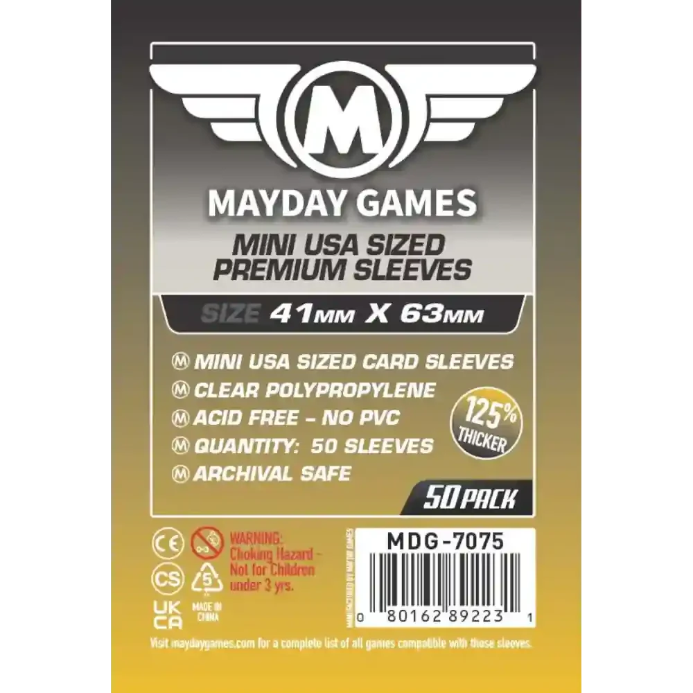 Protectores de cartas Mayday Games Premium 41x63mm Mini USA