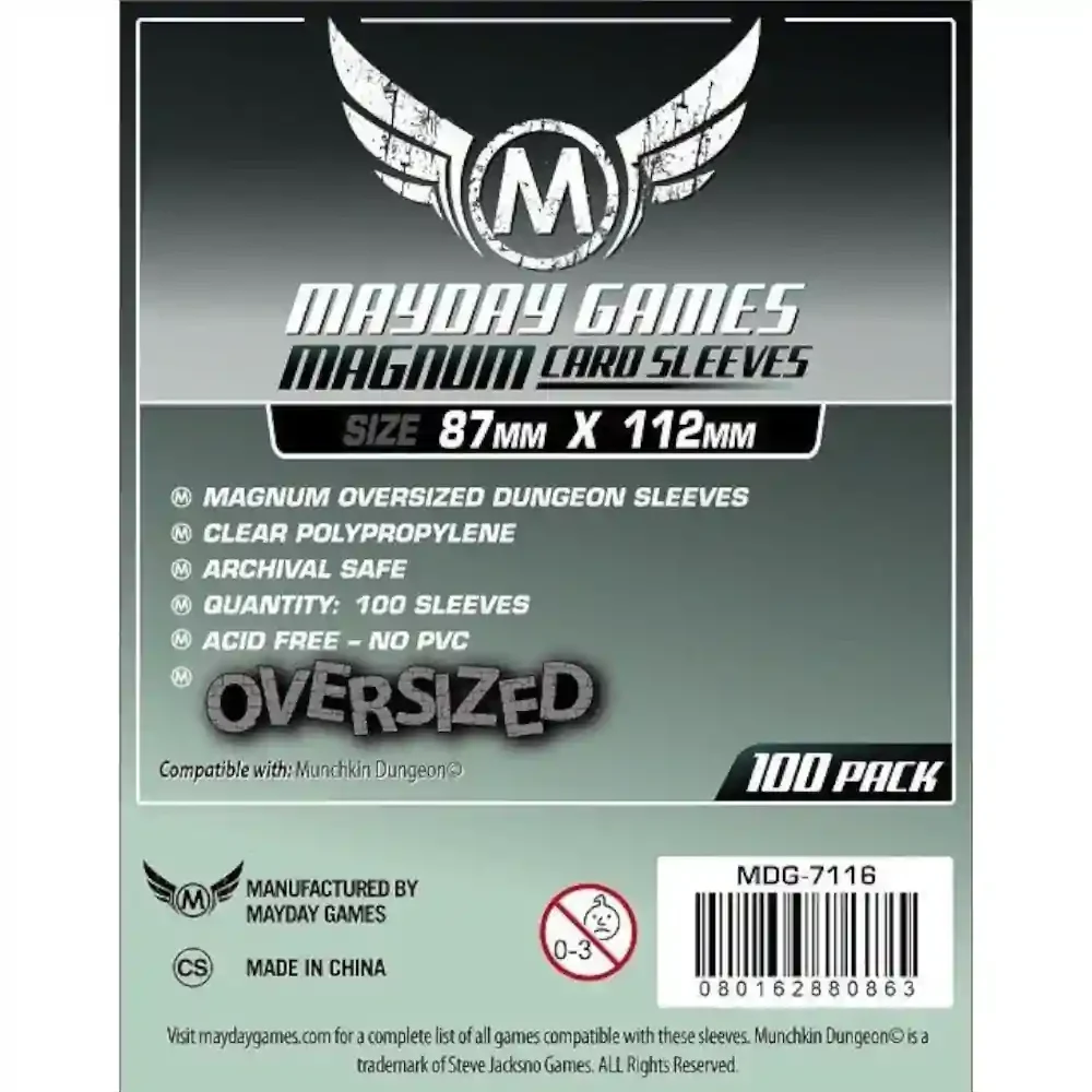 Fundas Mayday Games Magnum Oversize 87x112mm (100 unidades)