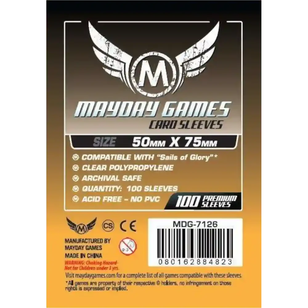 Protectores de cartas Mayday Games Premium 50x75mm Sails of Glory