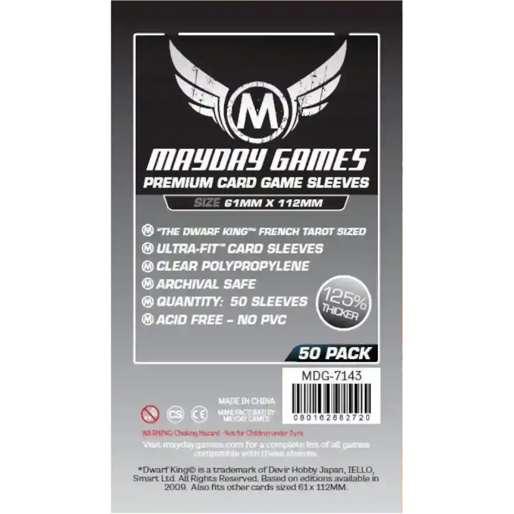 Mayday Games Dwarf King Premium Fundas 61x112mm (50 uds)