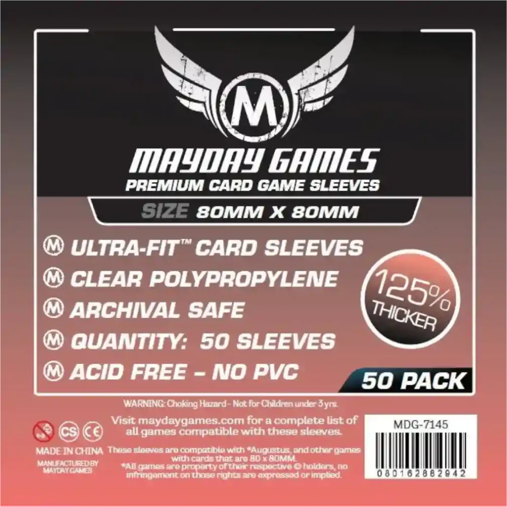 Protectores de cartas Mayday Games Premium cuadrados 80x80mm