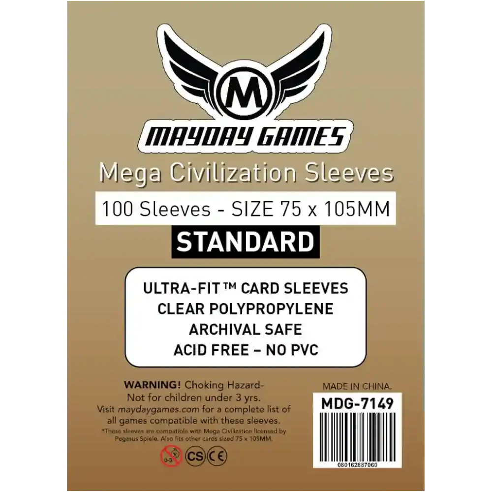 Mayday Games fundas Standard 75x105mm para cartas grandes