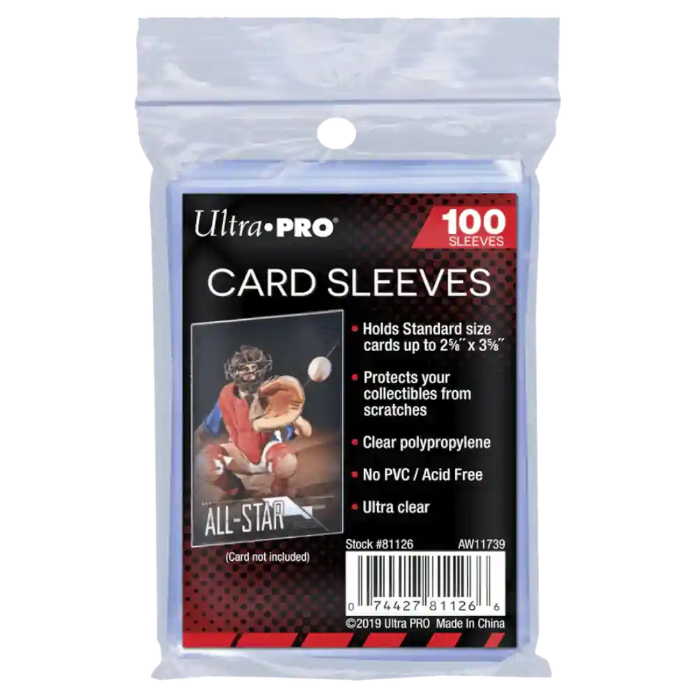 Pack 100 fundas blandas Ultra Pro Card Sleeves estándar 66x91mm
