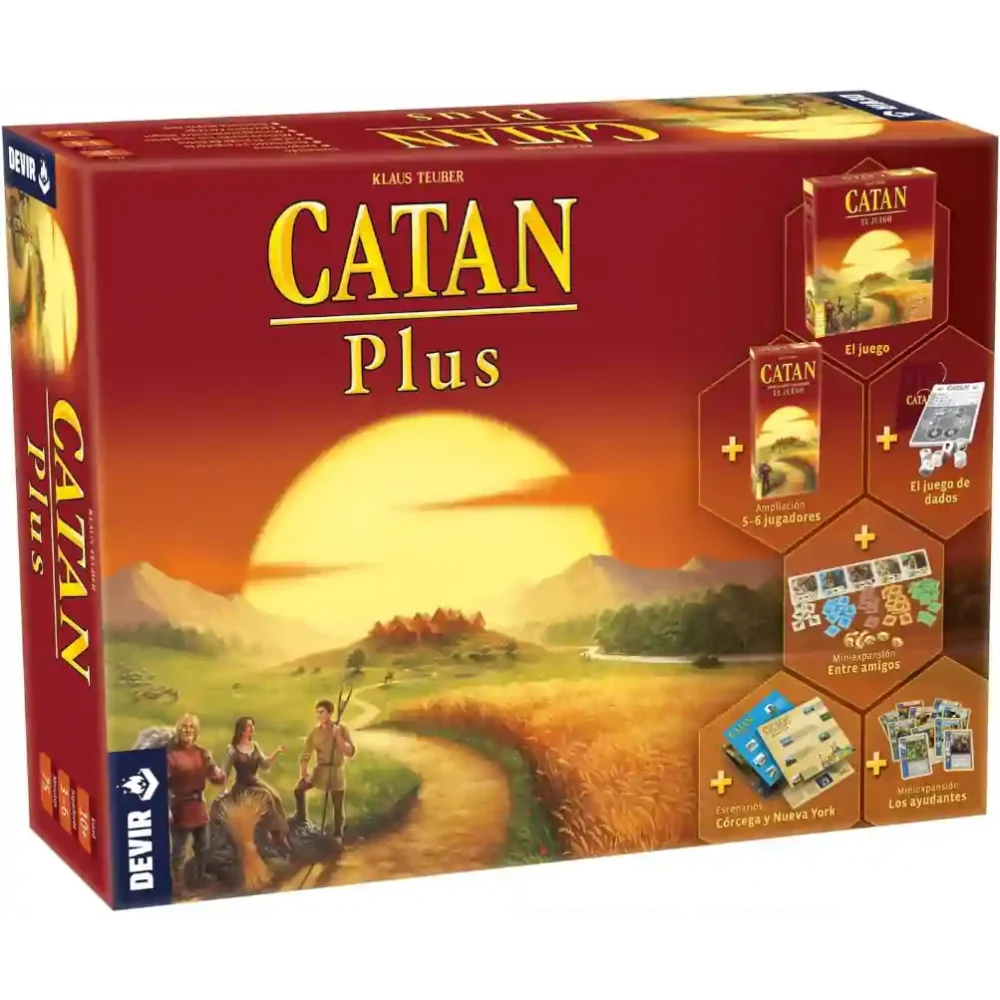 Juego de mesa Catan Plus con miniexpansiones y escenarios