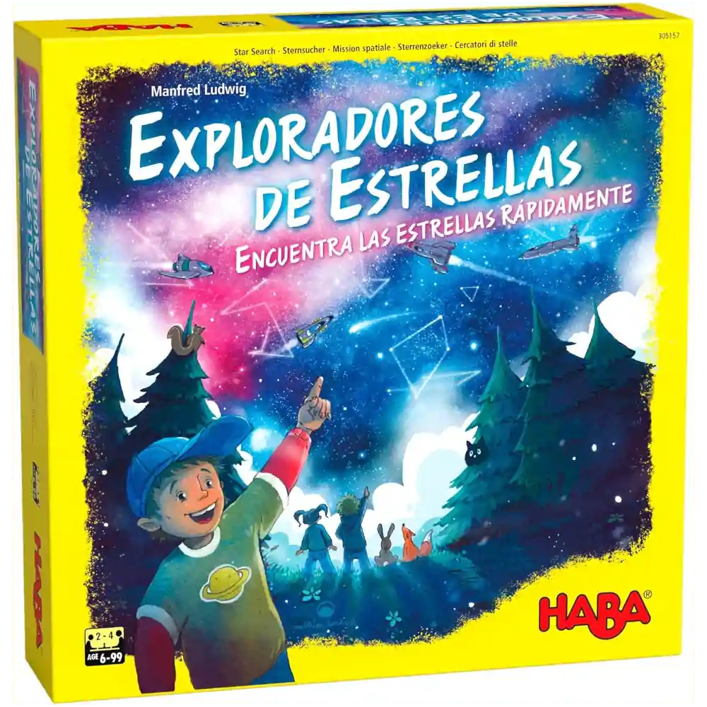 Juego infantil de observación Exploradores de Estrellas de HABA