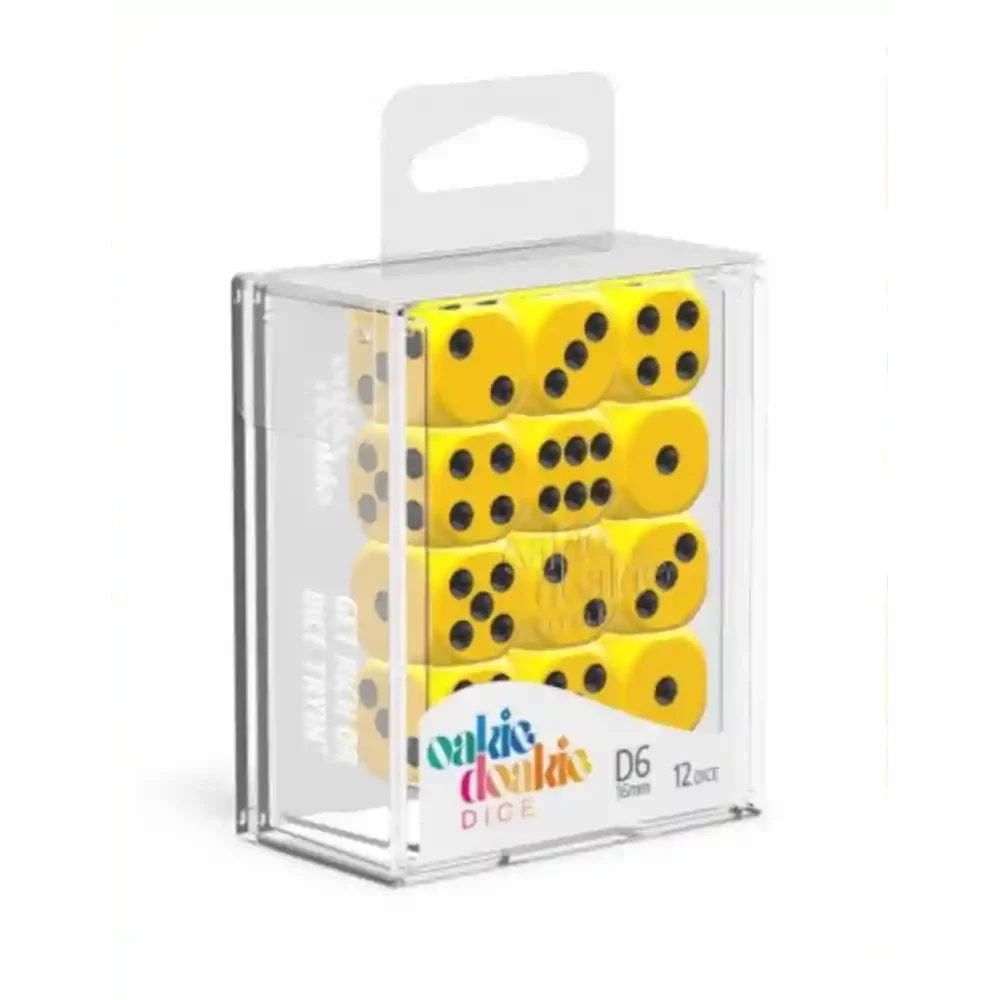 Dados amarillos de seis caras 15 mm Oakie Doakie Dice