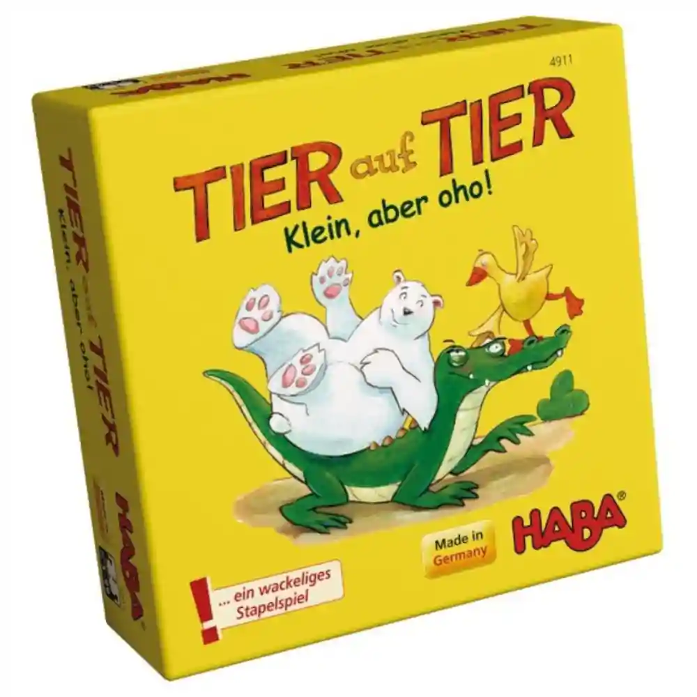 Juego infantil de equilibrio Animal sobre Animal pequeño pero matón HABA