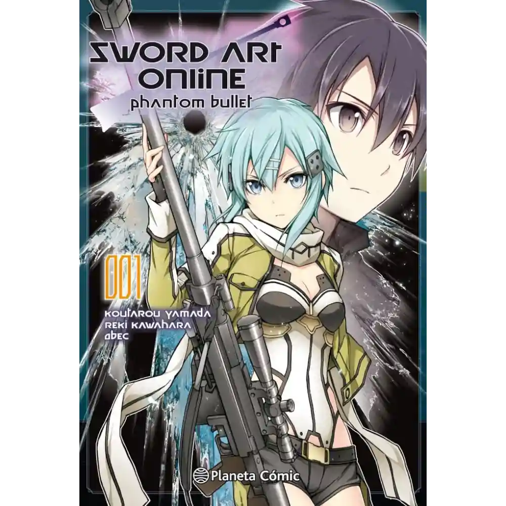 Tomo 1 Sword Art Online Phantom Bullet con Kirito y Sinon editado por Planeta Cómic