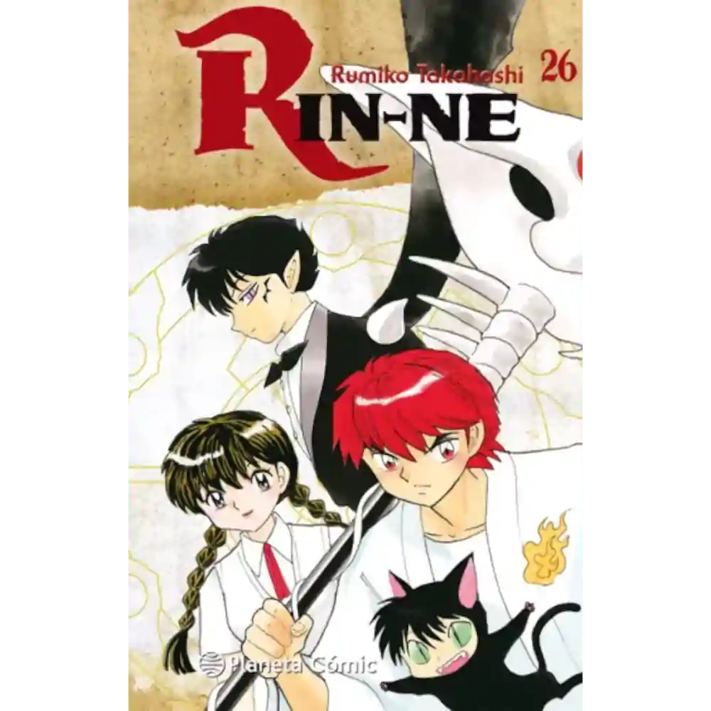 Portada del volumen 26 de RIN-NE con Rinne, Sakura, Tsubasa y Rokumon